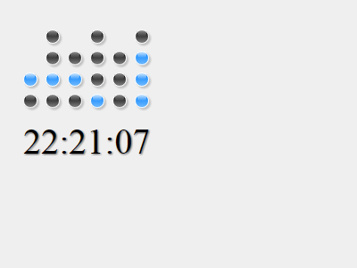 Binary Clock Screenshot