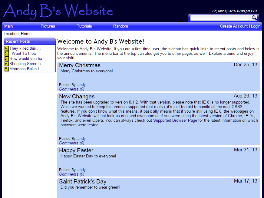 Personal Website Screenshot